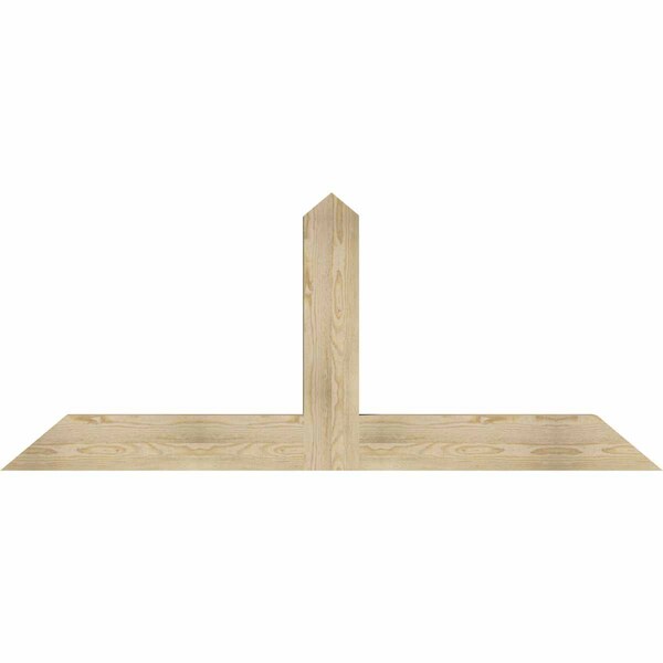 Ekena Millwork Portland Rough Sawn Timber Gable Bracket, Douglas Fir, 72"W x 30"H x 4"D x 6"F, 10/12 Pitch GBW072X30X0406POR00RDF - main